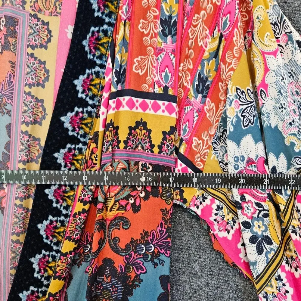 Anthropologie Zadie Velvet Trim Robe Kimono Size XS/S with pockets - Picture 2 of 10